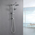 6 Inch Rain Shower Head With Handheld Shower Head Bathroom Rain Shower System Chrome Abs