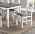 Dining Room Furniture White 6Pc Dining Set Table 4 Side Chairs And A Bench Rubberwood Mdf White White Dining Room Classic,Modern Dining Chairs Rubberwood Rubber Wood
