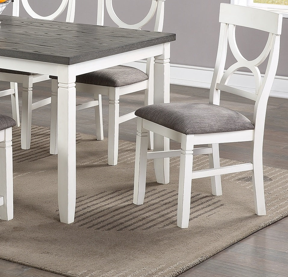 Dining Room Furniture White 6Pc Dining Set Table 4 Side Chairs And A Bench Rubberwood Mdf White White Dining Room Classic,Modern Dining Chairs Rubberwood Rubber Wood
