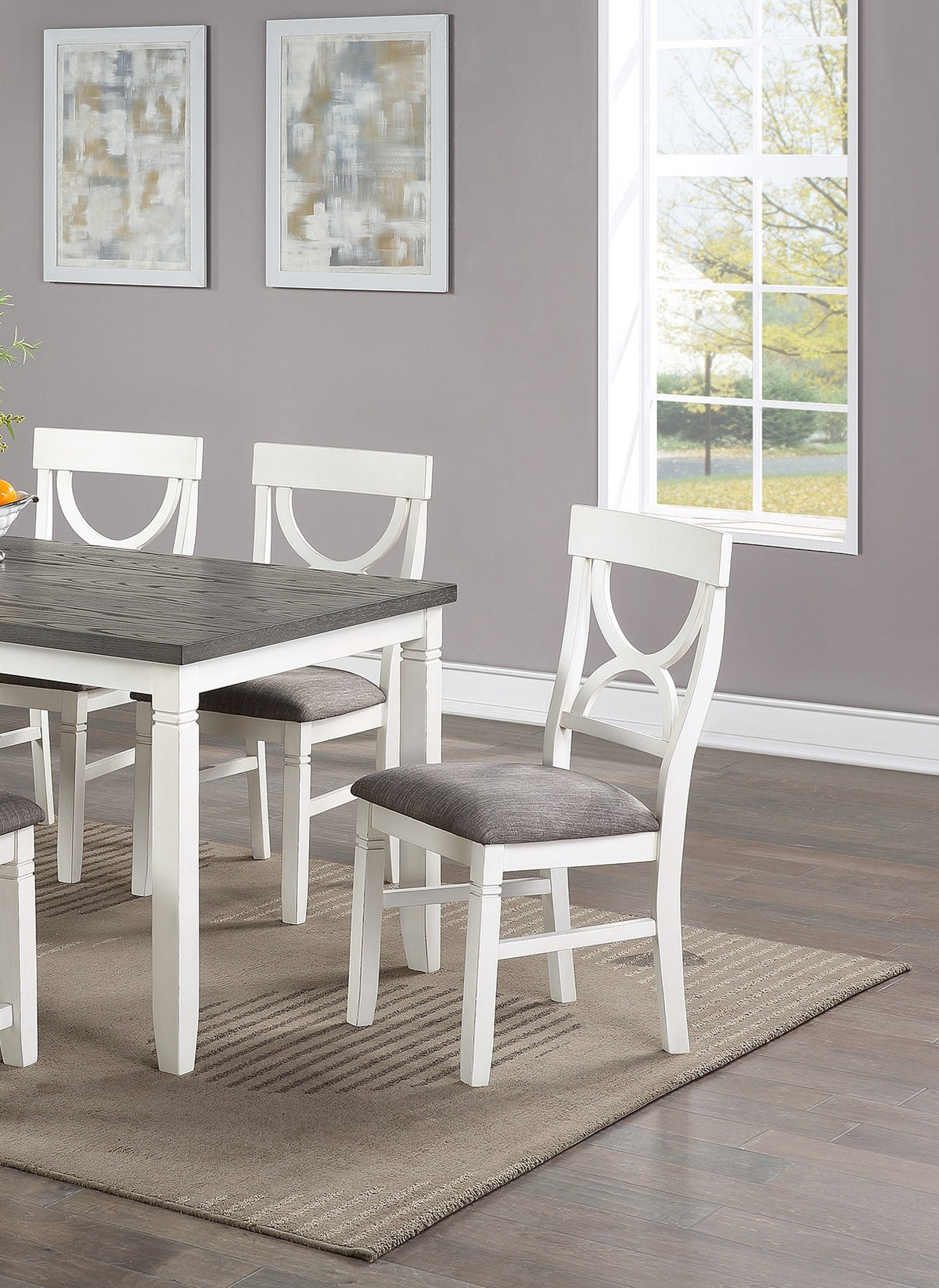 Dining Room Furniture White 6Pc Dining Set Table 4 Side Chairs And A Bench Rubberwood Mdf White White Dining Room Classic,Modern Dining Chairs Rubberwood Rubber Wood