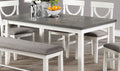 Dining Room Furniture White 6Pc Dining Set Table 4 Side Chairs And A Bench Rubberwood Mdf White White Dining Room Classic,Modern Dining Chairs Rubberwood Rubber Wood