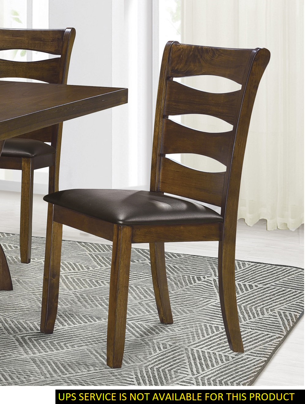 Transitional Style Unique Back Design Set Of 2Pc Wooden Side Chairs Brown Finish Dining Room Furniture Brown Dining Room Transitional Wood