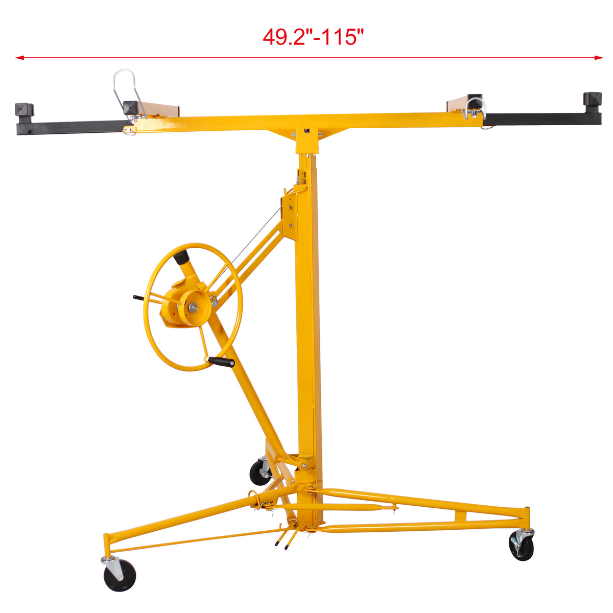 Drywall Lift Panel 11' Lift Drywall Panel Hoist Jack Lifter,Yellow Yellow Iron