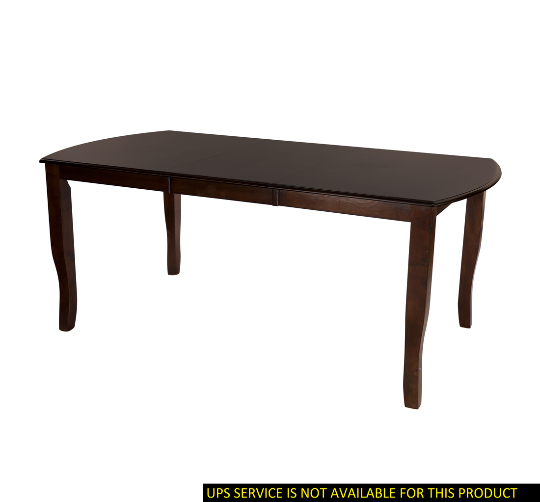 Dark Cherry Finish Simple Design 1Pc Dining Table With Separate Extension Leaf Mango Veneer Wood Dining Furniture Brown Mix Dining Room Traditional Wood