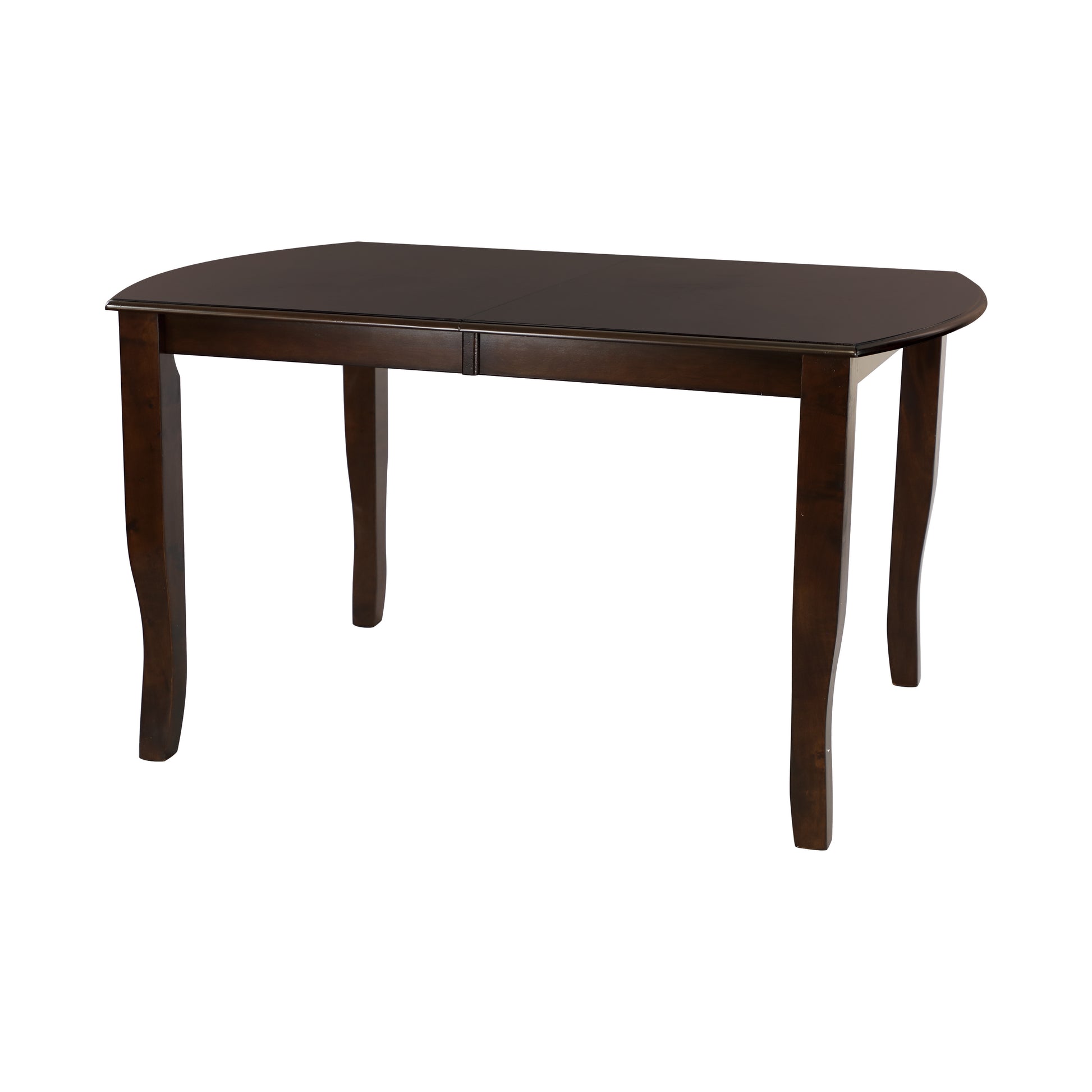 Dark Cherry Finish Simple Design 1Pc Dining Table With Separate Extension Leaf Mango Veneer Wood Dining Furniture Brown Mix Dining Room Traditional Wood