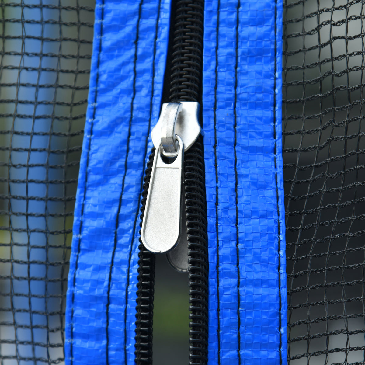 14Ft Trampoline For Adults & Kids With Basketball Hoop, Outdoor Trampolines W Ladder And Safety Enclosure Net For Kids And Adults Blue Metal