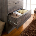 Oliver Farmhouse Four Drawer Jumbo Chest In Rustic Gray Gray Solid Wood