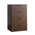 Oliver Farmhouse Four Drawer Jumbo Chest In Dark Brown Espresso Solid Wood