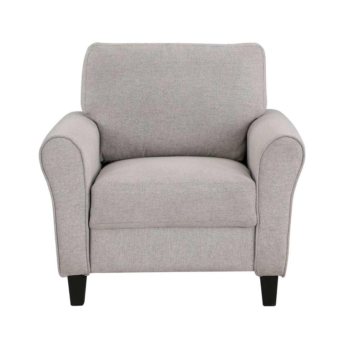 Modern Transitional Sand Hued Textured Fabric Upholstered 1Pc Chair Attached Cushion Living Room Furniture Desert Sand Primary Living Space Farmhouse,Modern,Traditional,Transitional Fabric