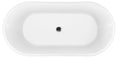 Acrylic Freestanding Soaking Bathtub 54 White White Acrylic