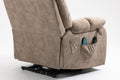 Recliners Lift Chair Relax Sofa Chair Livingroom Furniture Living Room Power Electric Reclining For Elderly Beige Brown Chenille Down Filling