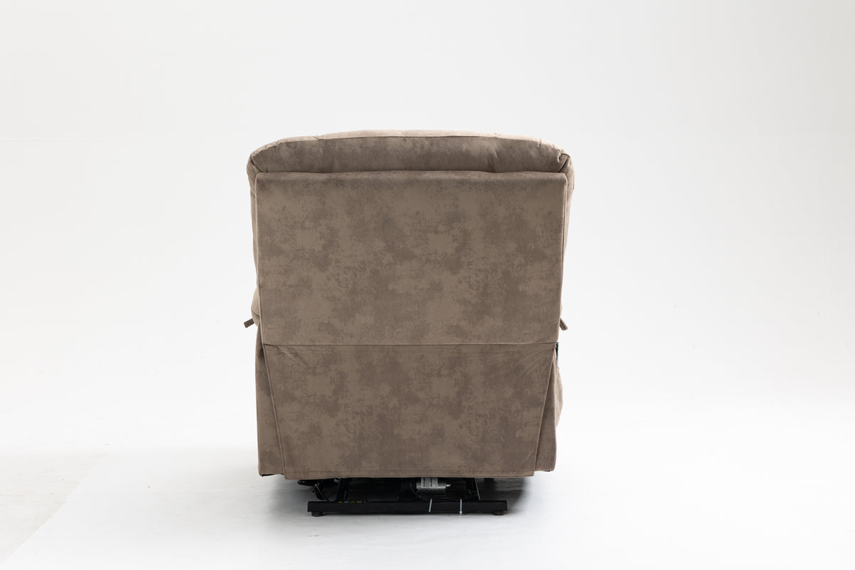Recliners Lift Chair Relax Sofa Chair Livingroom Furniture Living Room Power Electric Reclining For Elderly Beige Brown Chenille Down Filling