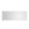 84*30Led Lighted Bathroom Wall Mounted Mirror With High Lumen Anti Fog Separately Control Dimmer Function White Aluminium