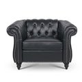 3 Piece Configurable Living Room Set Black Pu