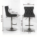 Swivel Pu Leather Barstools Adjusatble Seat Height From 25 33 Inch, Chrome Base Bar Stools With Backs Comfortable Tufted For Home Pub And Kitchen Island, Beige,Set Of 2,1512Br Brown Dining Room American Design Bar Stools Wing Back Set Of 2 Foam Pu