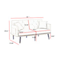 Cream White Velvet Sofa Bed Cream White Velvet Wood Foam Velvet 2 Seat
