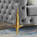 Two Seater Grey Velvet Sofa Grey Velvet