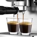 Geek Chef Espresso Machine,20 Bar Espresso Machine With Milk Frother For Latte,Cappuccino,Machiato,For Home Espresso Maker,1.8L Water Tank,Stainless Steel Complimentary Ese Filter Ban On , Temu Silver Stainless Steel