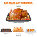 Geek Chef Air Fryer 10Qt, Countertop Toaster Oven, 4 Slice Toaster Air Fryer Oven Warm, Broil, Toast, Bake, Air Fry, Oil Free, Black Stainless Steel, Perfect For Countertop Ban On Black Metal