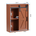 Wood Wall Mounted Storage Cabinet, 5 Layer Toilet Bathroom Storage Cabinet, Multifunctional Cabinet With Adjustable Door, Chocolate Brown Espresso Mdf