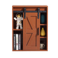 Wood Wall Mounted Storage Cabinet, 5 Layer Toilet Bathroom Storage Cabinet, Multifunctional Cabinet With Adjustable Door, Chocolate Brown Espresso Mdf