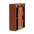 Wood Wall Mounted Storage Cabinet, 5 Layer Toilet Bathroom Storage Cabinet, Multifunctional Cabinet With Adjustable Door, Chocolate Brown Espresso Mdf