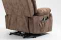 Recliners Lift Chair Relax Sofa Chair Livingroom Furniture Living Room Power Electric Reclining For Elderly Brown Metal & Wood