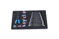 4 Drawers Tool Cabinet With Tool Sets Black Red Steel
