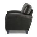 Modern Living Room Furniture 1Pc Chair Black Faux Leather Covering Retro Styling Furniture Black Primary Living Space Contemporary,Modern,Retro Solid Wood