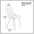 Dining Chairs Set Of 4, Upholstered Side Chairs, Adjustable Kitchen Chairs Accent Chair Cushion Upholstered Seat With Metal Legs For Living Room Blue Blue Foam Metal