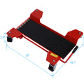Motorcycle Center Stand Move Dolly,Motorcycle Scooter Mover 500Lbs Red Metal