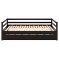 Twin Or Double Twin Daybed With Trundle,Espresso Box Spring Not Required Twin Espresso Wood Daybeds Pine