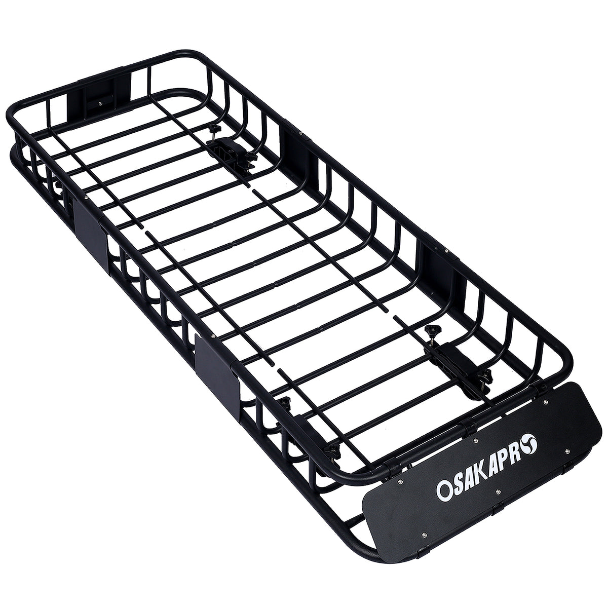 Rooftop Cargo Carrier Basket Motoring Roof Rack,Top Mount Roof Rack 64" Black Steel Black Steel
