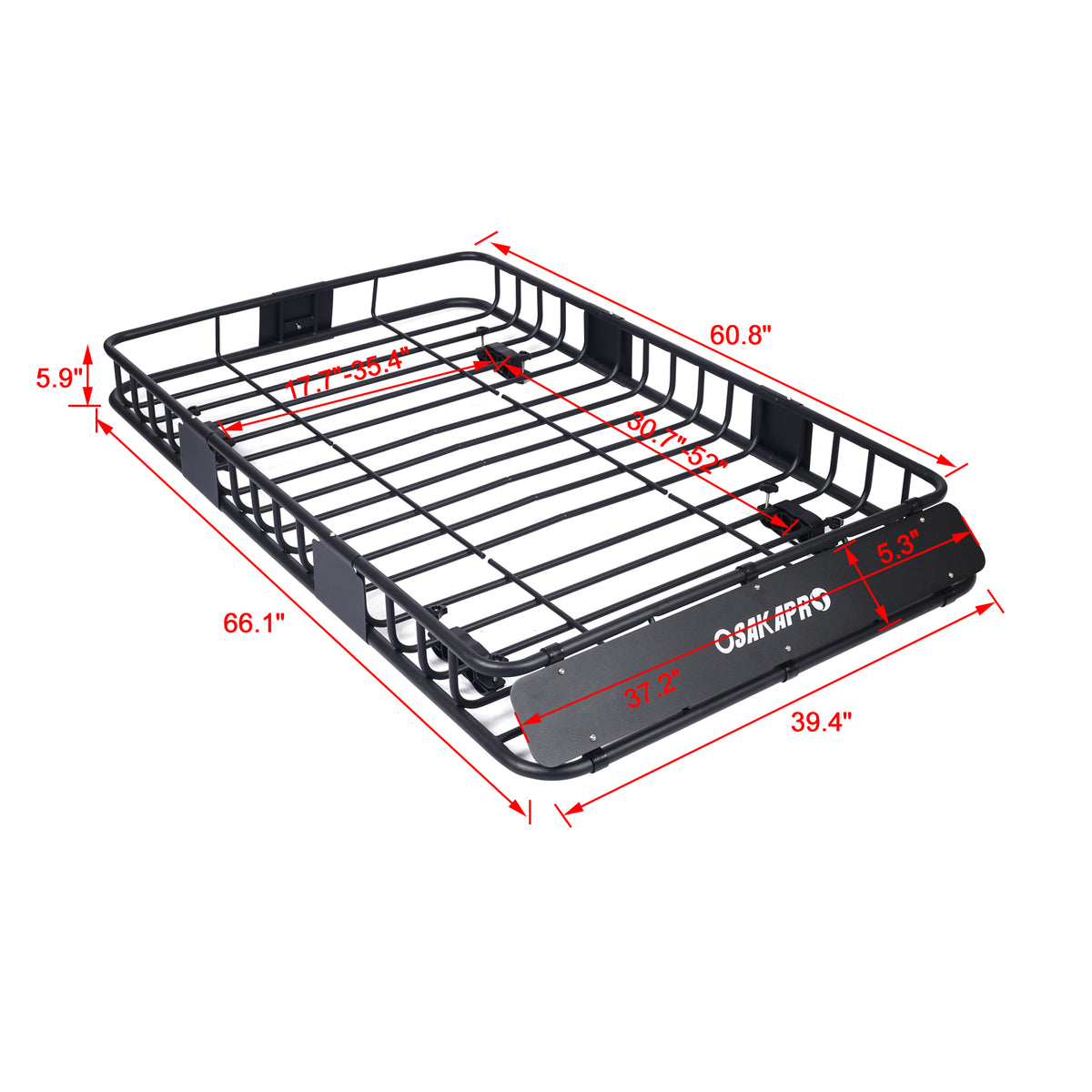 Rooftop Cargo Carrier Basketmotoring Roof Racktop Mount Roof Rack 64Black Steel Black Steel