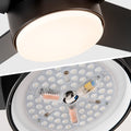 44 In Intergrated Led Ceiling Fan With Black Abs Blade Black Plywood