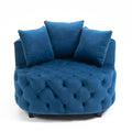 Accent Chair Classical Barrel Chair For Living Room Modern Leisure Sofa Chair Blue Blue Foam Velvet
