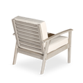 Deep Seat Eucalyptus Chair, Driftwood Gray Finish, Dark Green Cushions Gray Eucalyptus