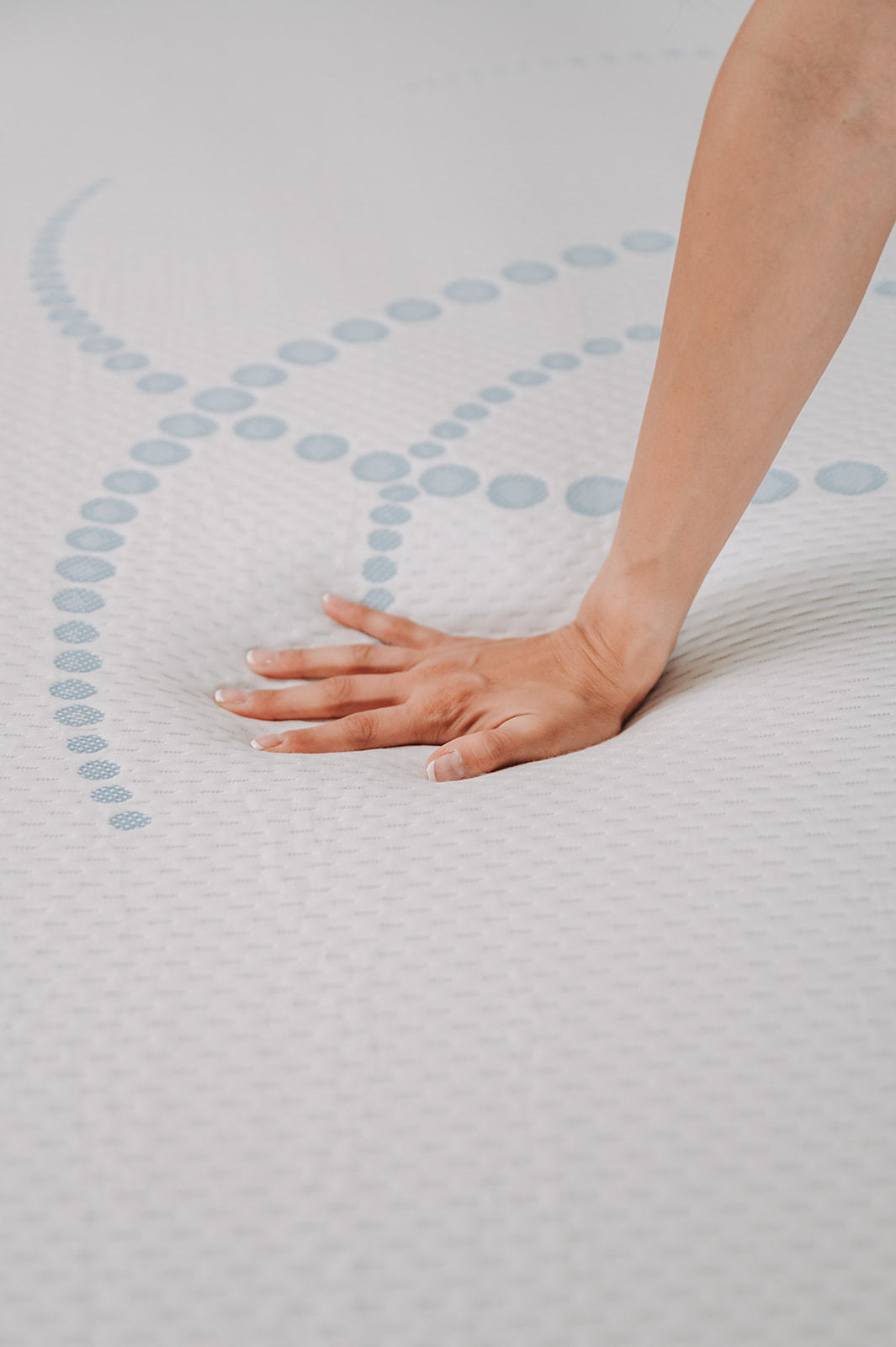 8" Memory Foam Mattress Twin In White Light Blue Multicolor Polyurethane