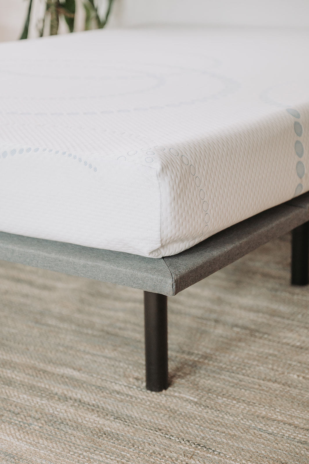 8" Memory Foam Mattress Twin In White Light Blue Multicolor Polyurethane