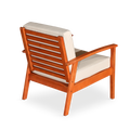 Deep Seat Eucalyptus Chair, Natural Oil Finish, Burdy Cushions Natural Eucalyptus