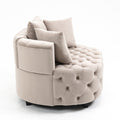 Accent Chair Classical Barrel Chair For Living Room Modern Leisure Sofa Chair Khaki Khaki Foam Velvet