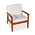 Deep Seat Eucalyptus Chair, Natural Oil Finish, Burdy Cushions Natural Eucalyptus