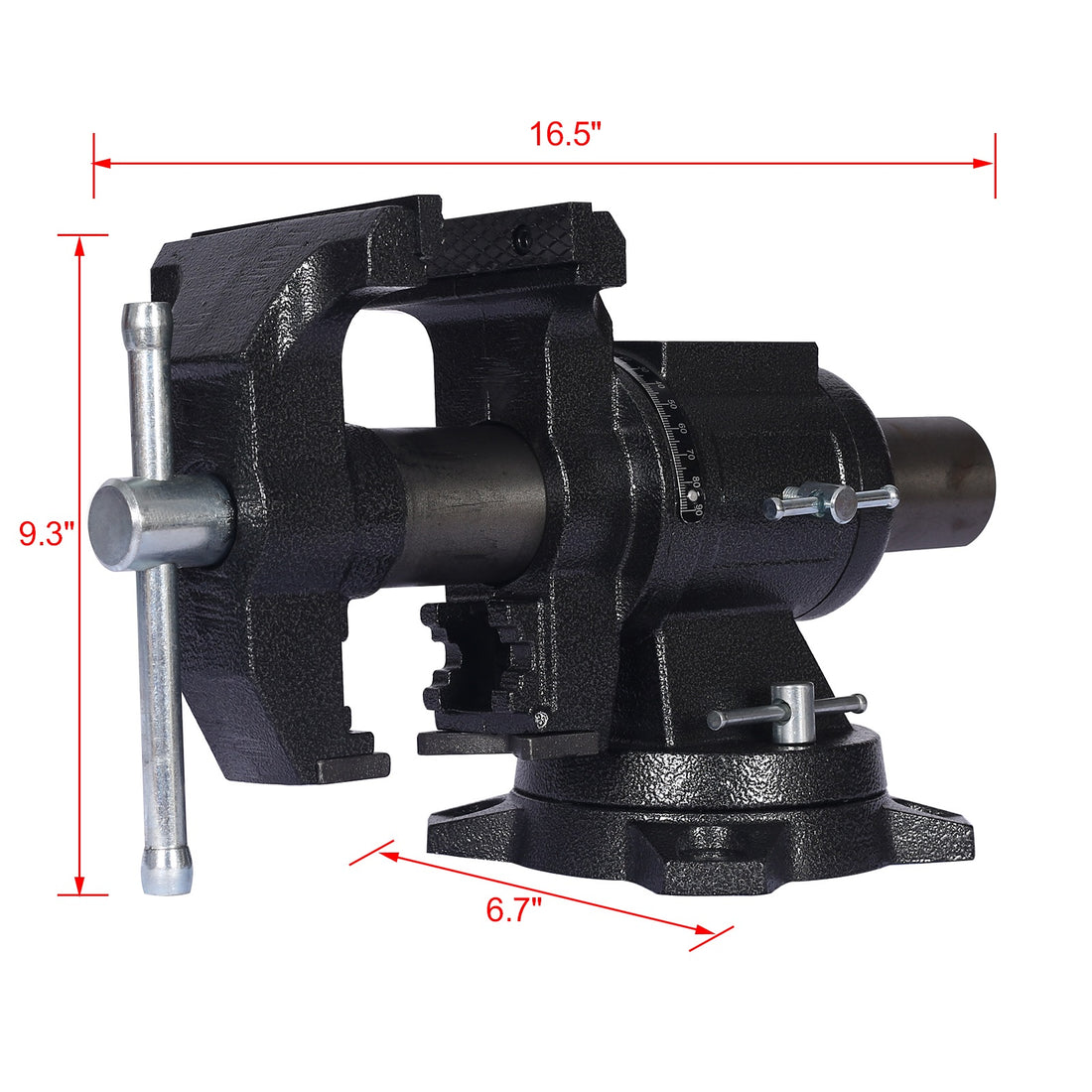 5" Multi Jaw Rotating Bench Vise ,Multipurpose Vise Bench,360 Degree Rotation Clamp On Vise With Swivel Base And Head ,5Inch Black Black Metal