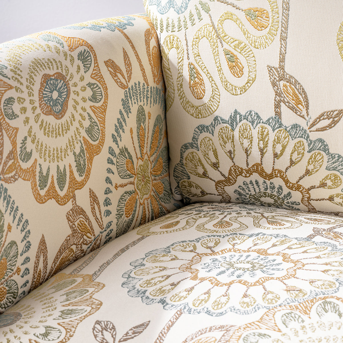 Accent Chairs For Living Room Beige Yellow Fabric