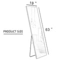 Brown Solid Wood Frame Full Length Mirror, Dressing Mirror, Bedroom Home Porch, Decorative Mirror, Clothing Store, Floor Mounted Large Mirror, Wall Mounted.63