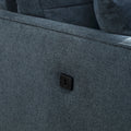 Living Space Sofa 3 Seater With Waterproof Fabricusb Charge Port Dark Blue Foam Fabric 3 Seat
