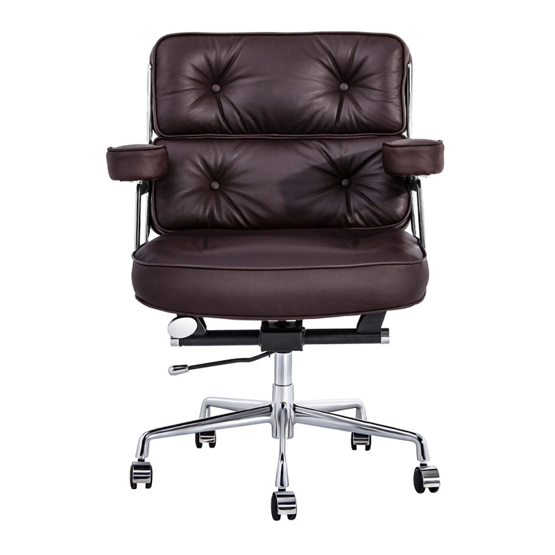 Lobby Office Chair Home And Office Brown Genuine Leather
