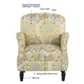 Accent Chairs For Living Room Beige Yellow Fabric