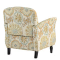 Accent Chairs For Living Room Beige Yellow Fabric