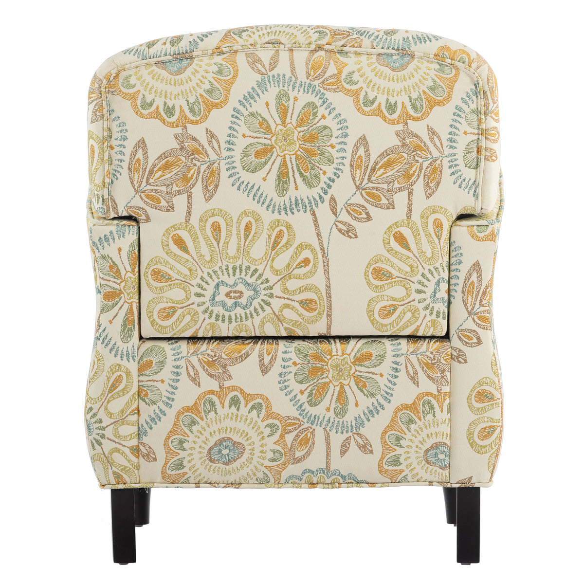 Accent Chairs For Living Room Beige Yellow Fabric